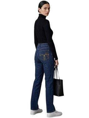 Fiorucci Safety Jeans Vintage 90s Y2K Mid Rise Straight Leg Denim Size 30